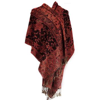 Elegant Reversible Paisley Shawl Wrap