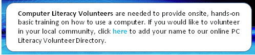 Computer Literacy Volunteers